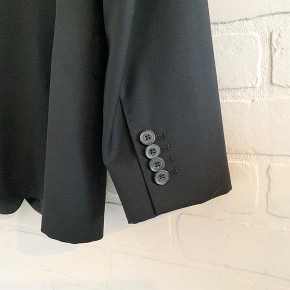 J. Lindeberg Men’s Blazer Hopper Hi-Tech Class Wool Black single breasted Sz 42R - Picture 4 of 15